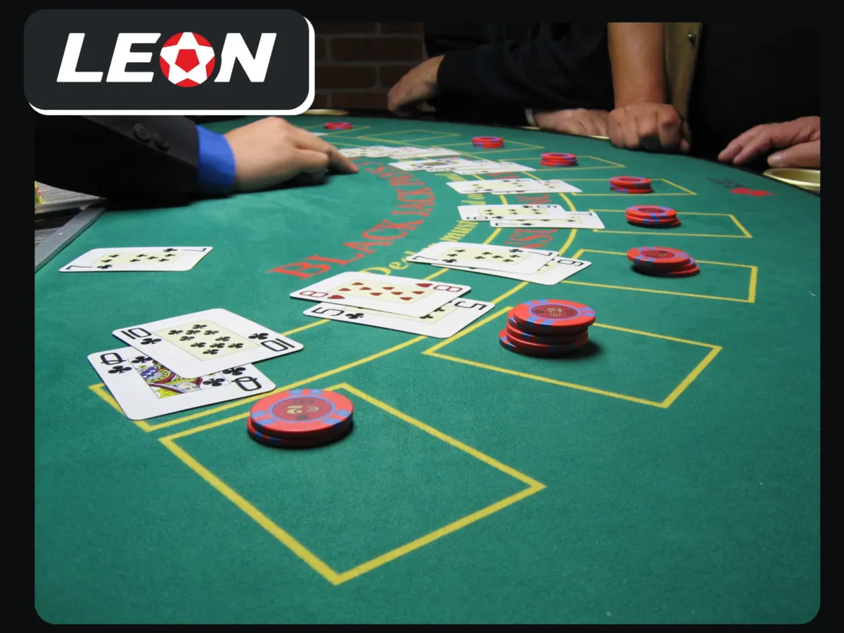 Blackjack Tisch bei Leonbet Casino