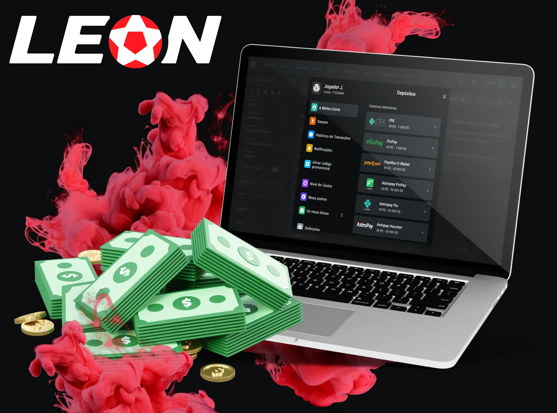 To make a deposit into your Leon Bet account, simply choose the deposit method and specify the amount.